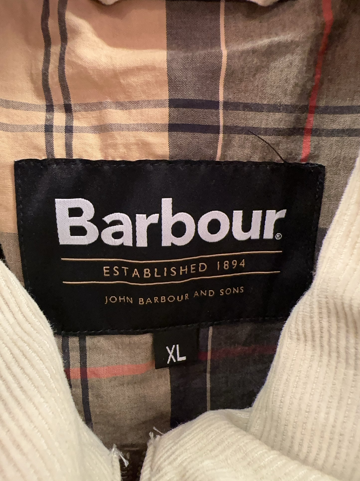 XL - Barbour Beige Lightweight Button-Up Jacket