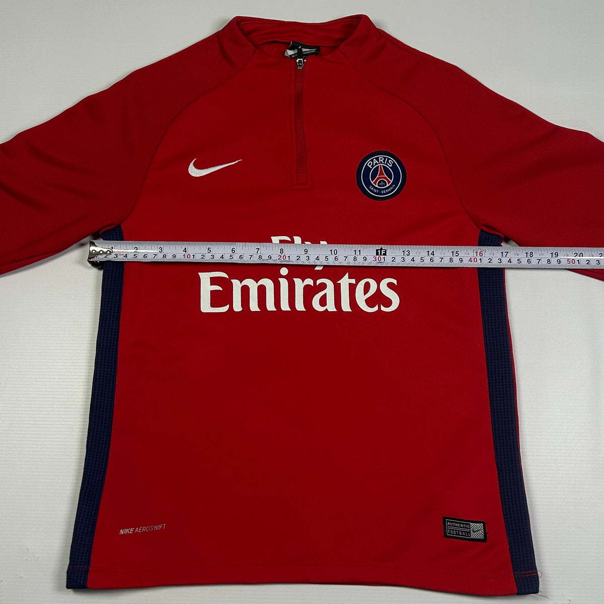 XS - 2015-2016 Nike Paris Saint-Germain PSG Red Football Quarter-Zip Training Top