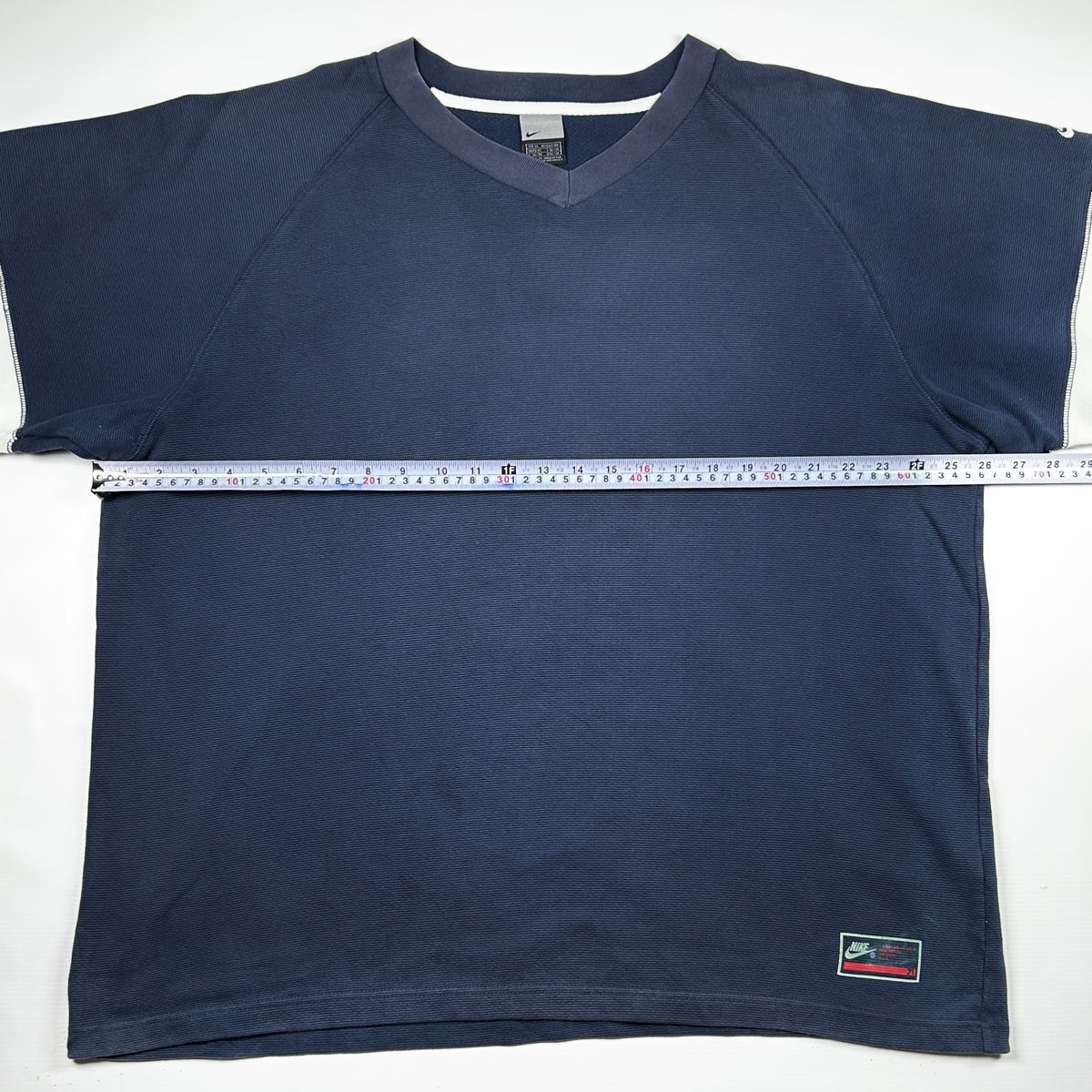 XL - Nike 2000's Navy Long Sleeve V-Neck T-Shirt