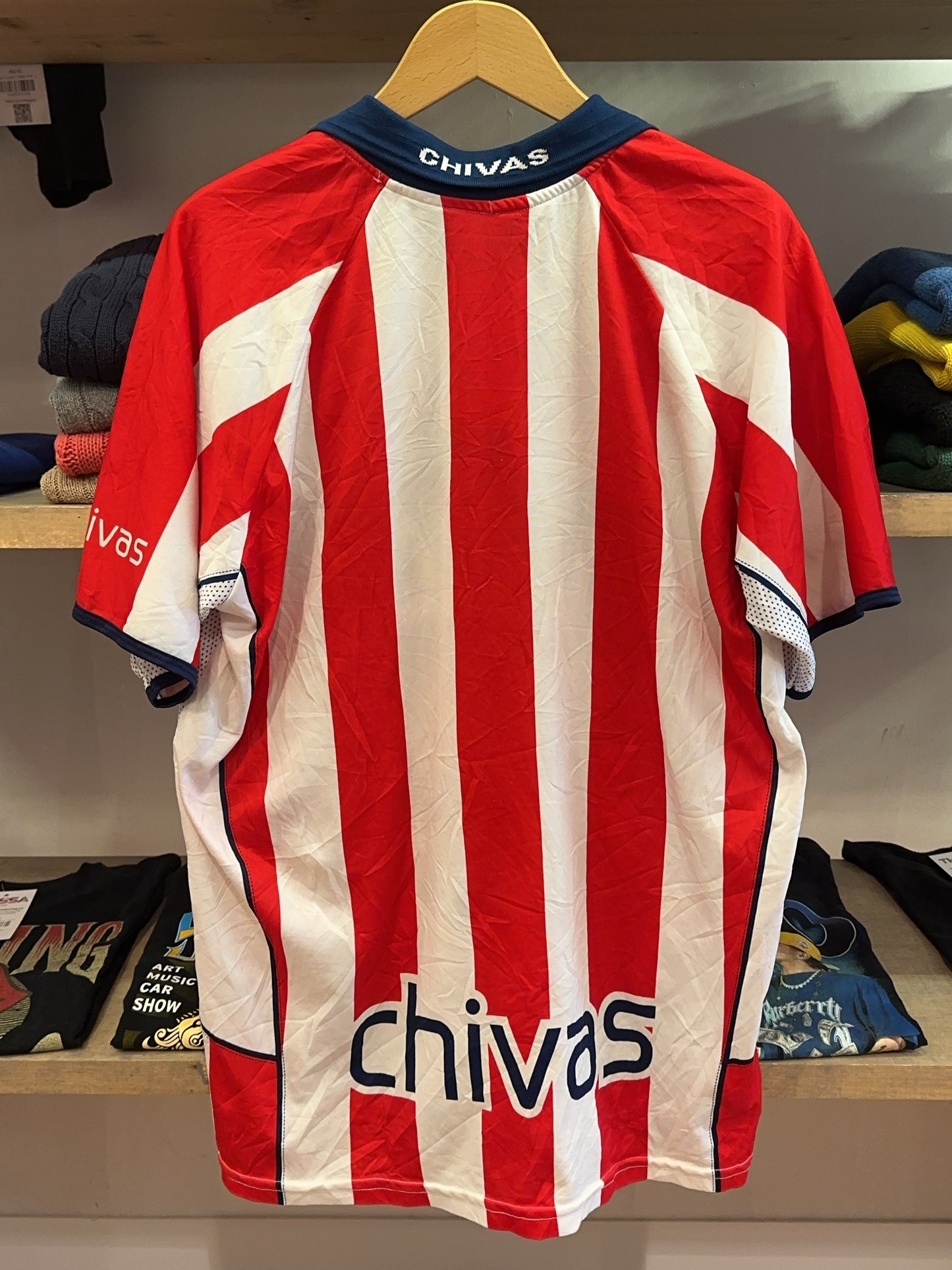 Early 2000s Club Deportivo Guadalajara (Chivas) Chivas Home Football Shirt Miguel Sabah - XL
