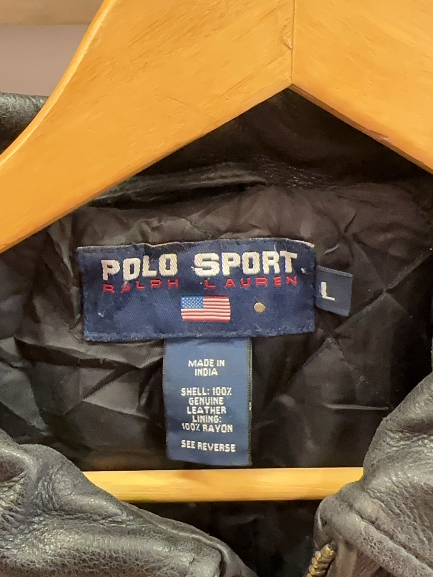 L - Vintage 1990's Ralph Lauren Leather Jacket