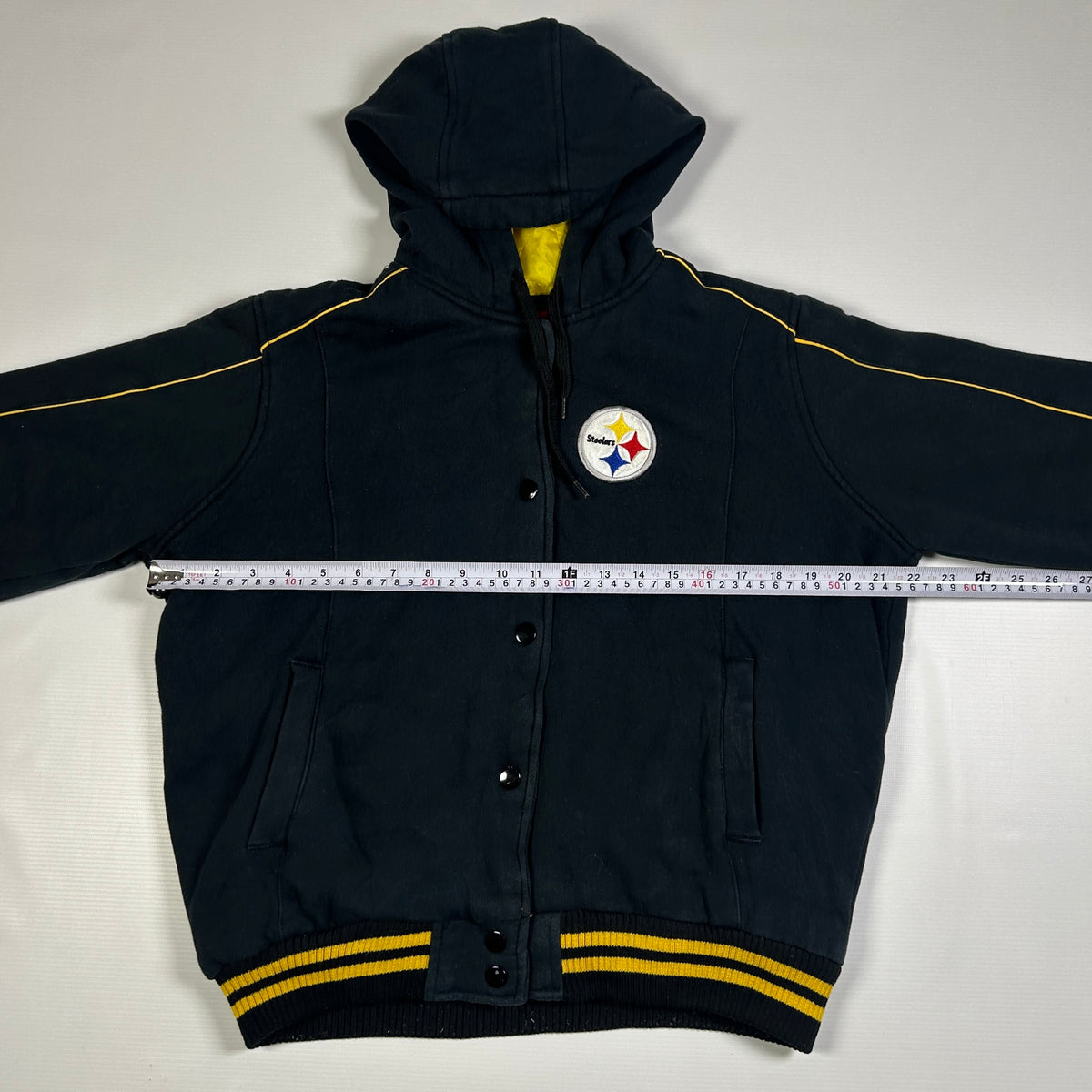 L - 2000's Pittsburgh Steelers NFL Women's Hooded Varsity Jacket