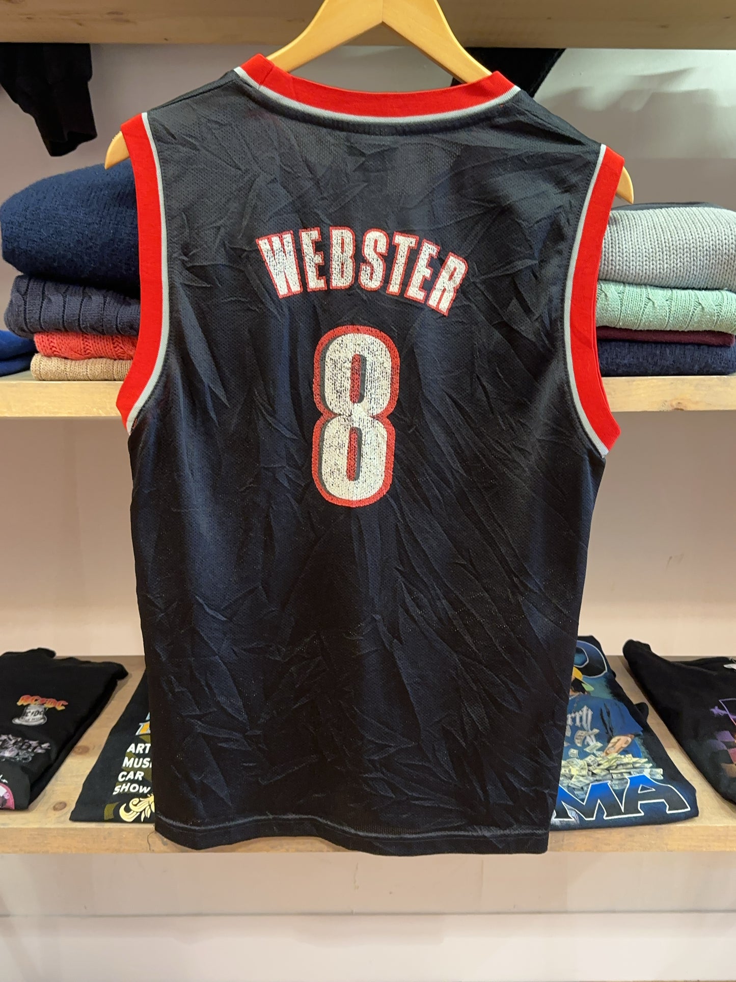 S - 2004-2006 Portland Trail Blazers Reebok NBA Shirt Webster #8