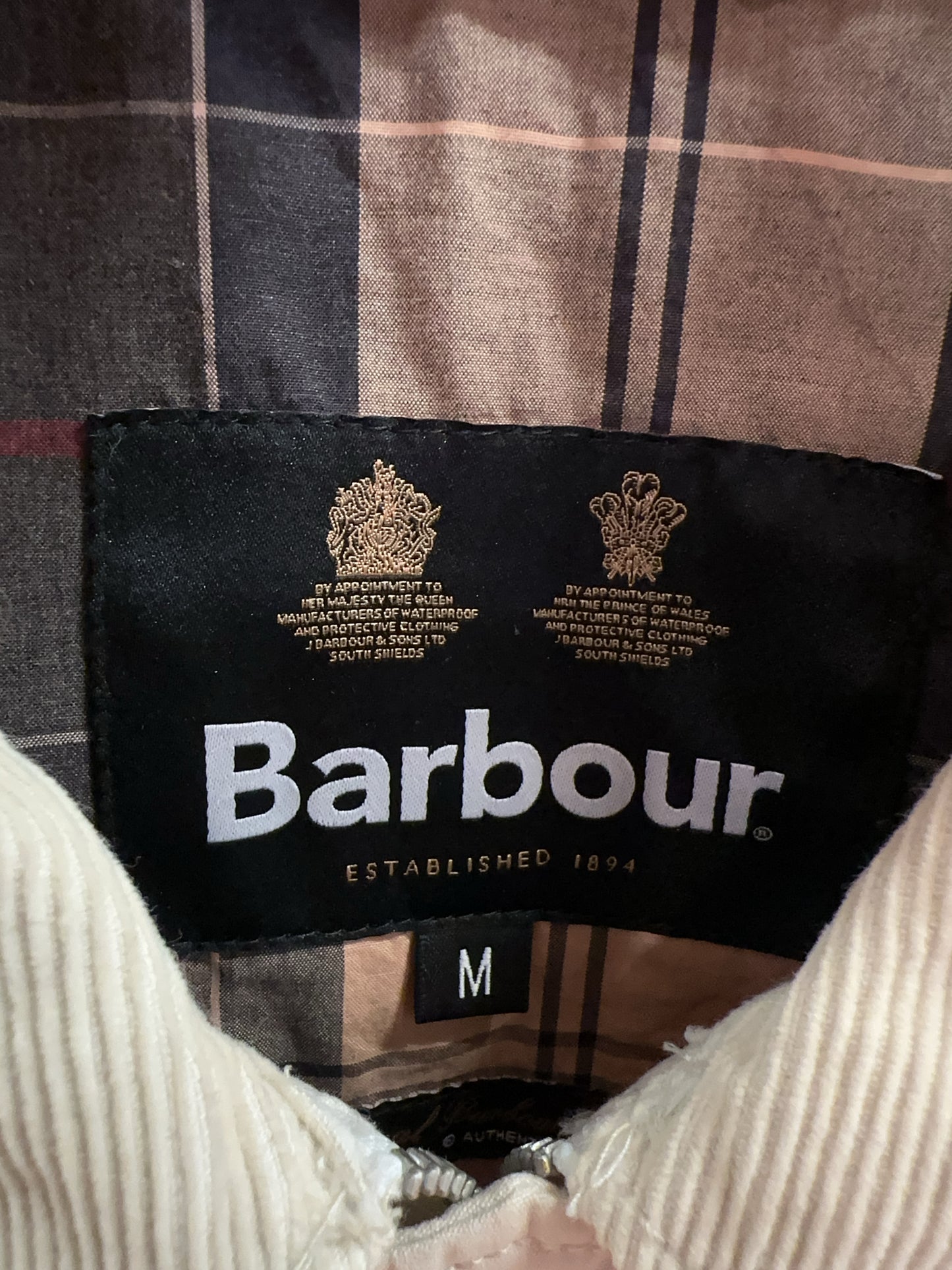 M - Barbour Beige Lightweight Wax Jacket