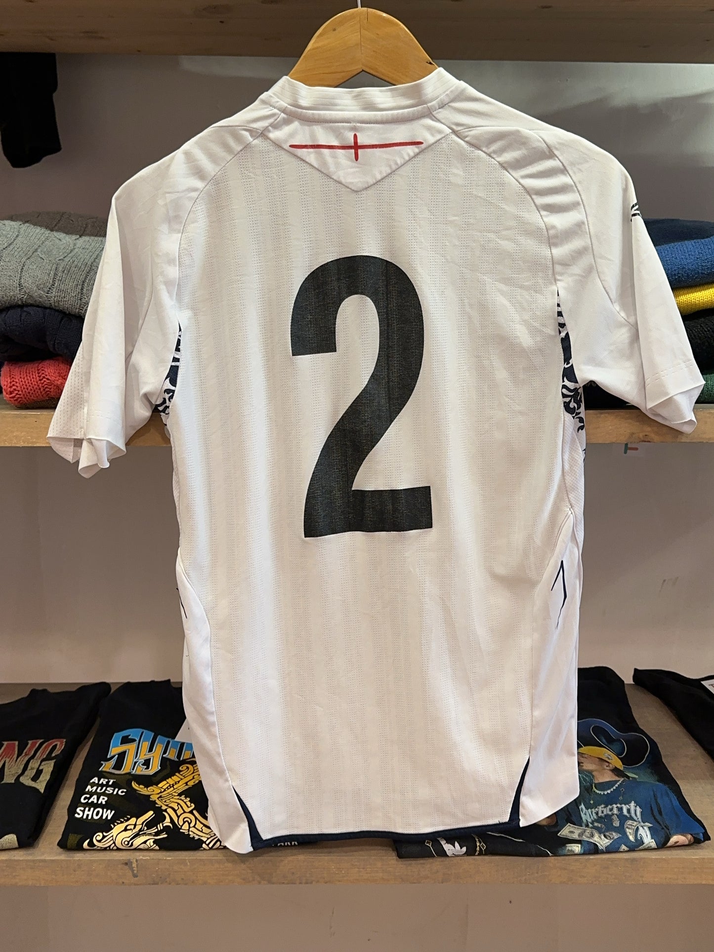2007-2009 England Umbro Home Football Shirt 2 - S