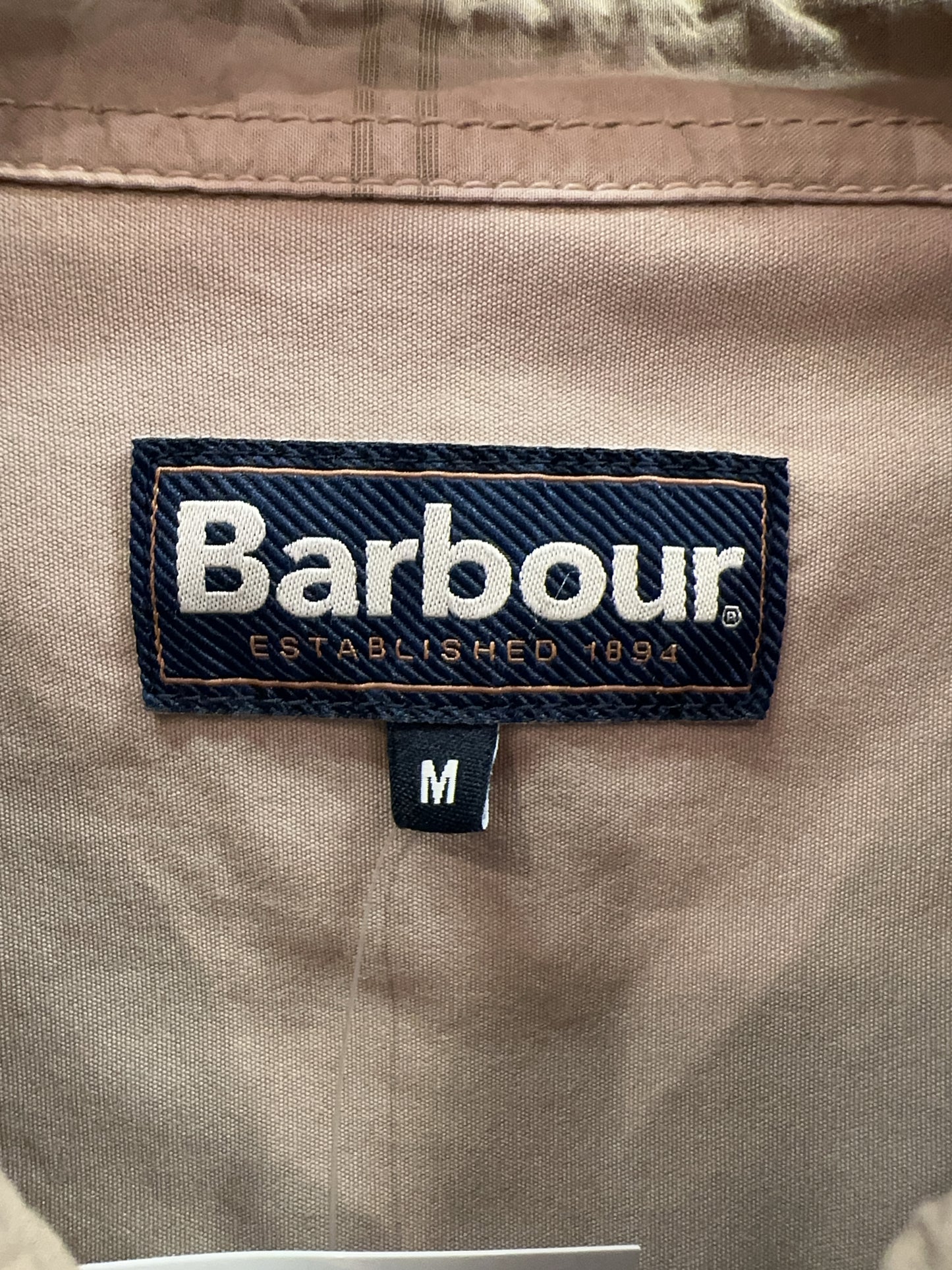M - Barbour Beige Lightweight Utility Shirt Jacket
