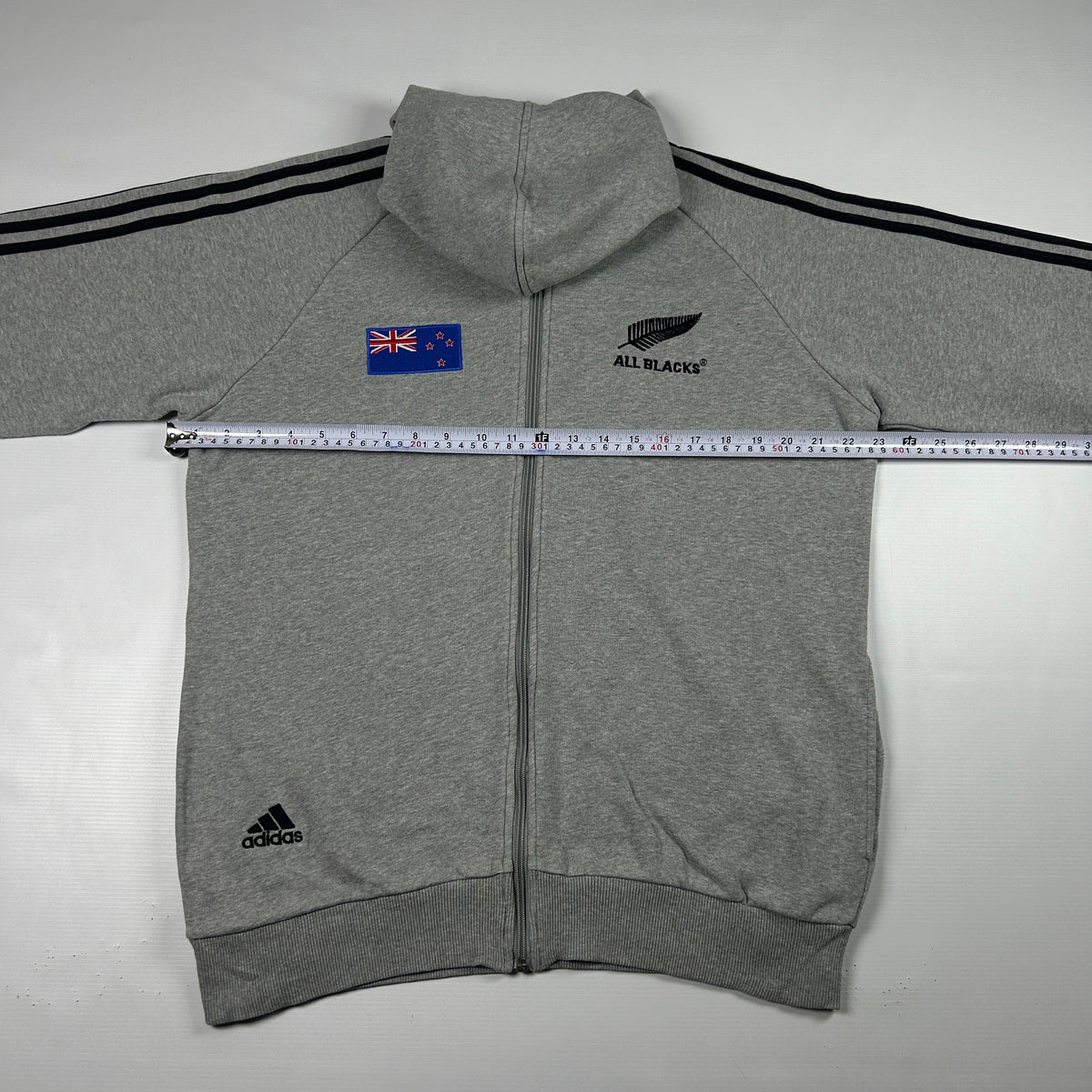 M - 2000's Adidas All Blacks New Zealand Zip Hoodie