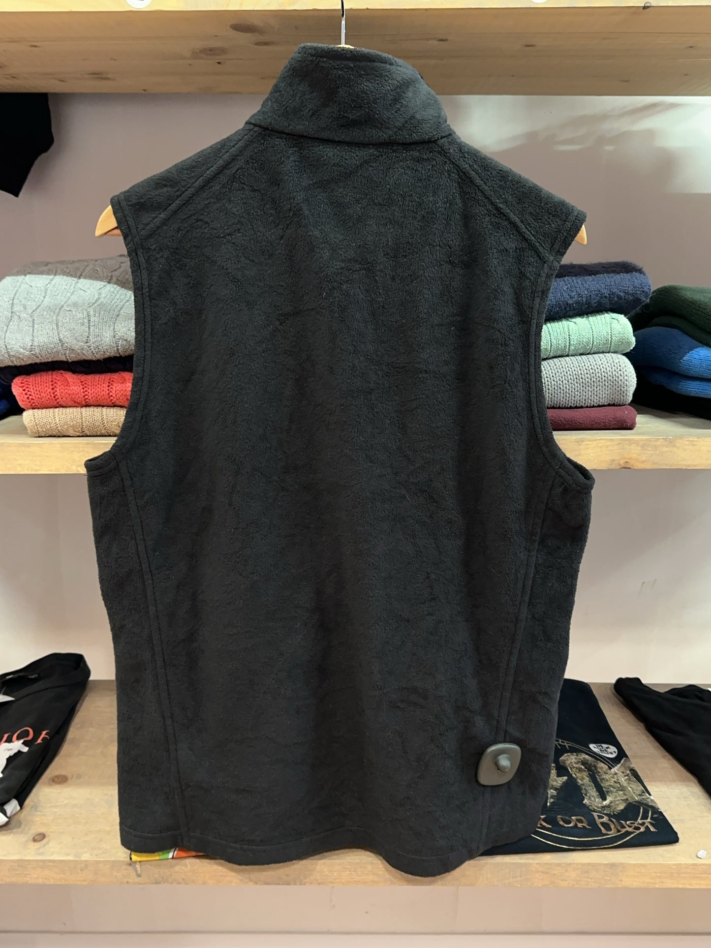 Columbia Black Full-Zip Fleece Vest - S