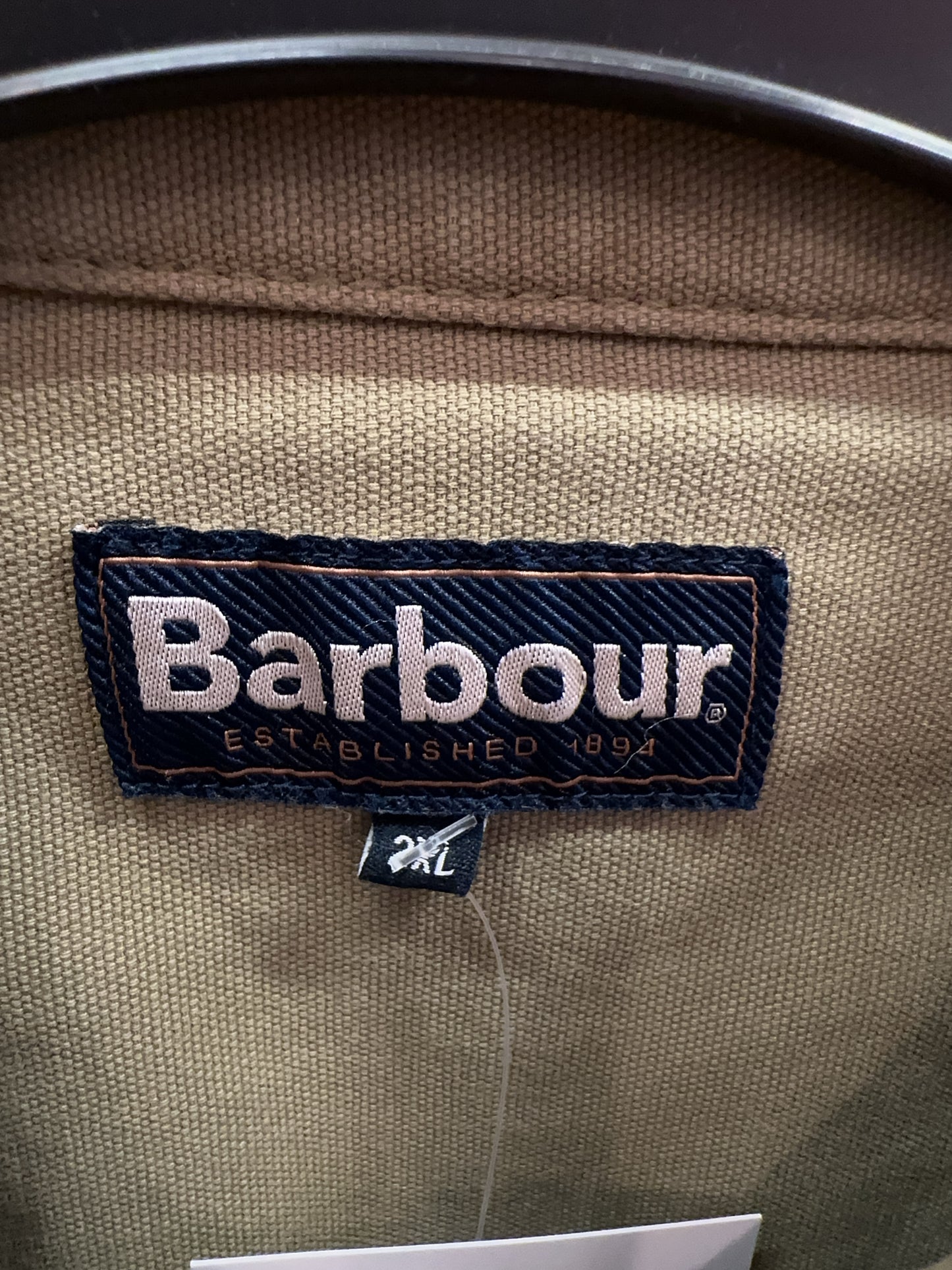 XXL - Barbour Beige Button-Up Overshirt Jacket