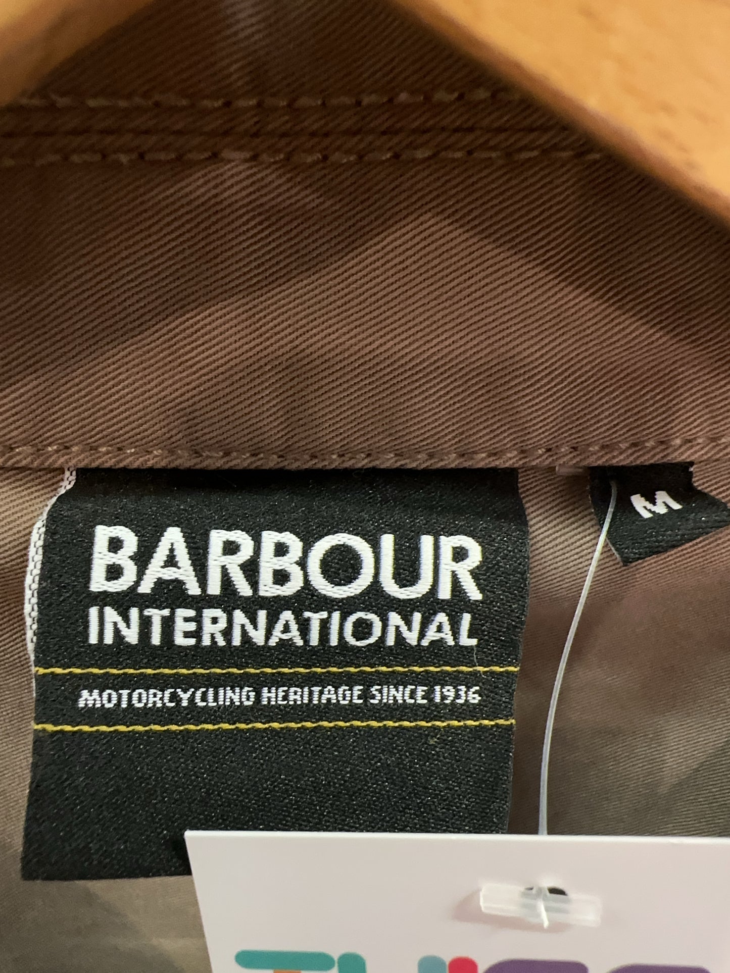 M - Barbour International Khaki Button-Up Overshirt Jacket