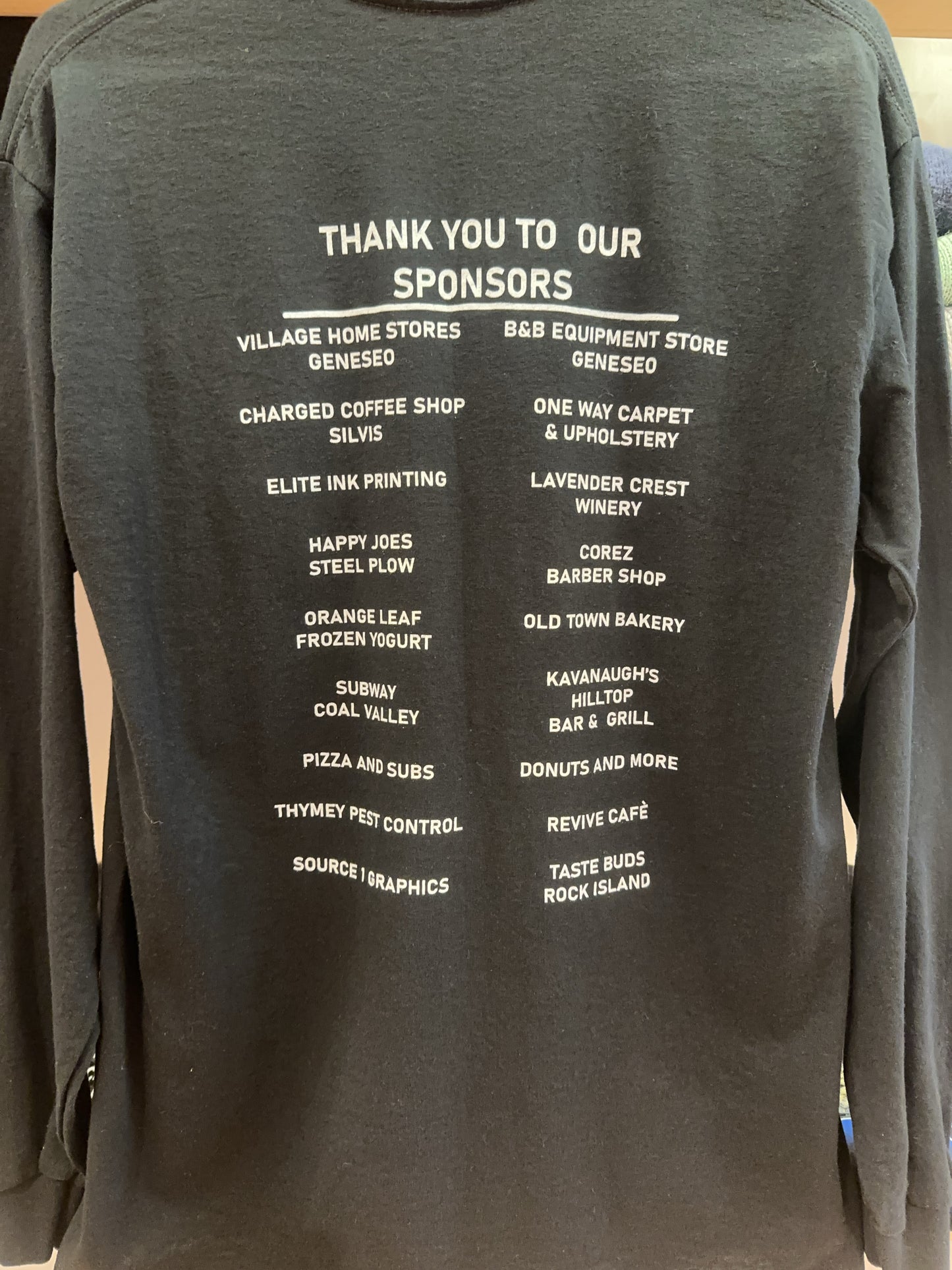 2020 Student Hunger Drive Black Long Sleeve Tee