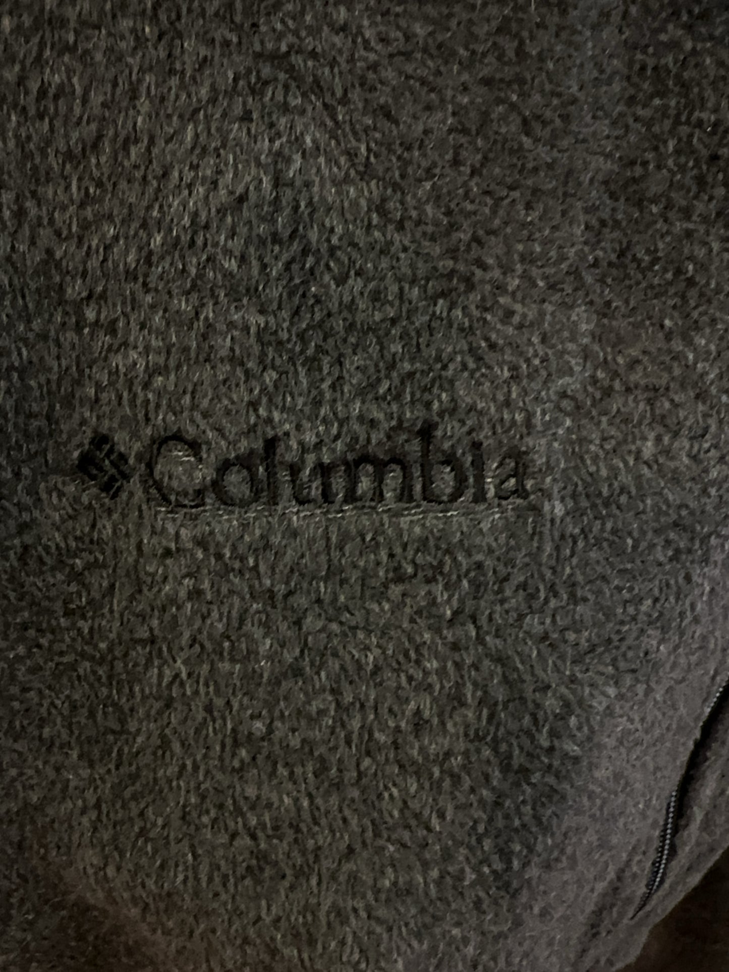 Columbia Men’s Charcoal Fleece Full-Zip Vest - M