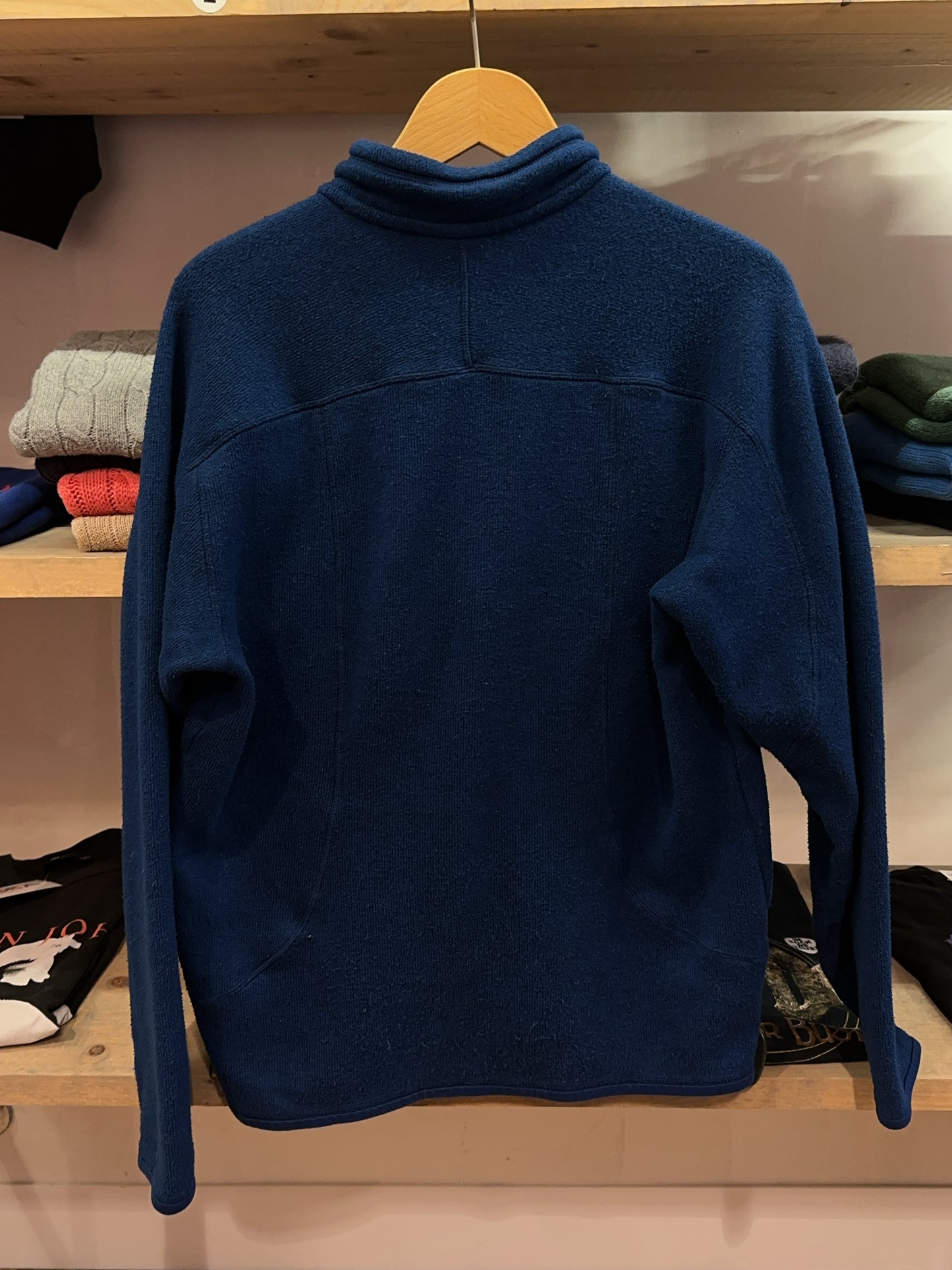 Patagonia Blue Quarter-Zip Fleece Pullover - M