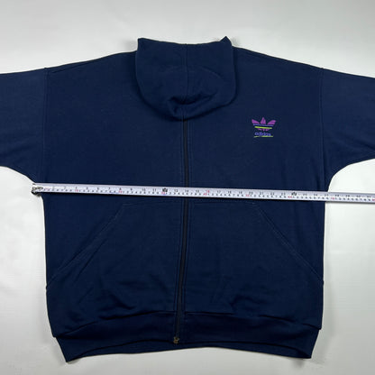 XXL - 1990's Adidas Navy Zip-Up Hoodie