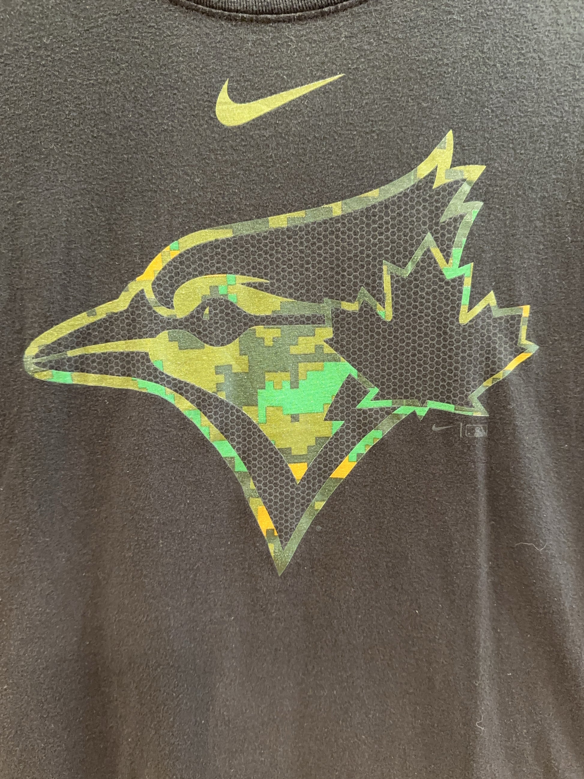 Nike Toronto Blue Jays Camo Logo Black T-Shirt