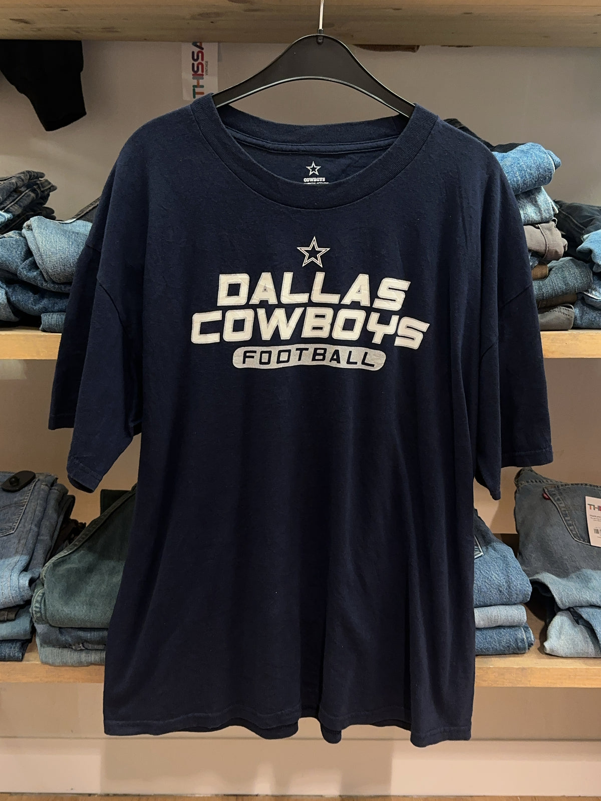 L - Dallas Cowboys Navy Graphic T-Shirt