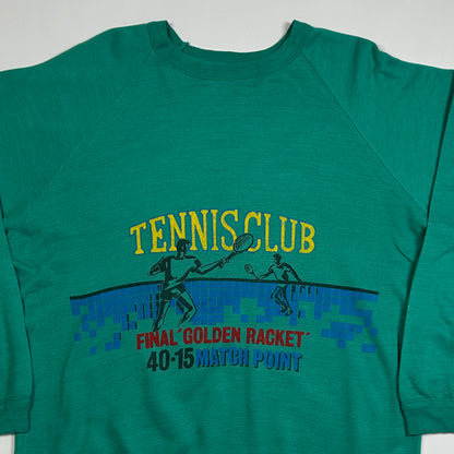 L - Vintage 1980's Tennis Club Graphic Sweatshirt