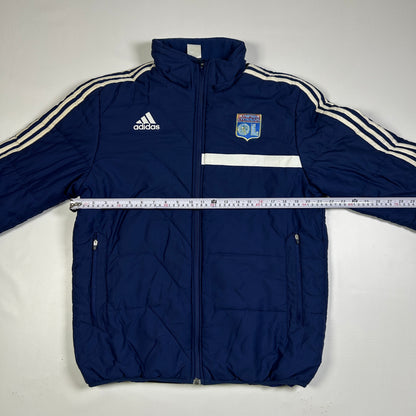 S - Vintage 2000's Adidas Olympique Lyonnais Blue Puffer Jacket