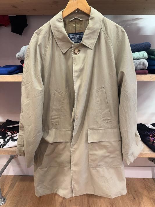 Vintage 1990s Burberrys Made in England Beige Trench Coat - L