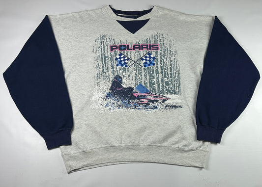 L - 1990's Polaris Snowmobile Graphic Sweatshirt