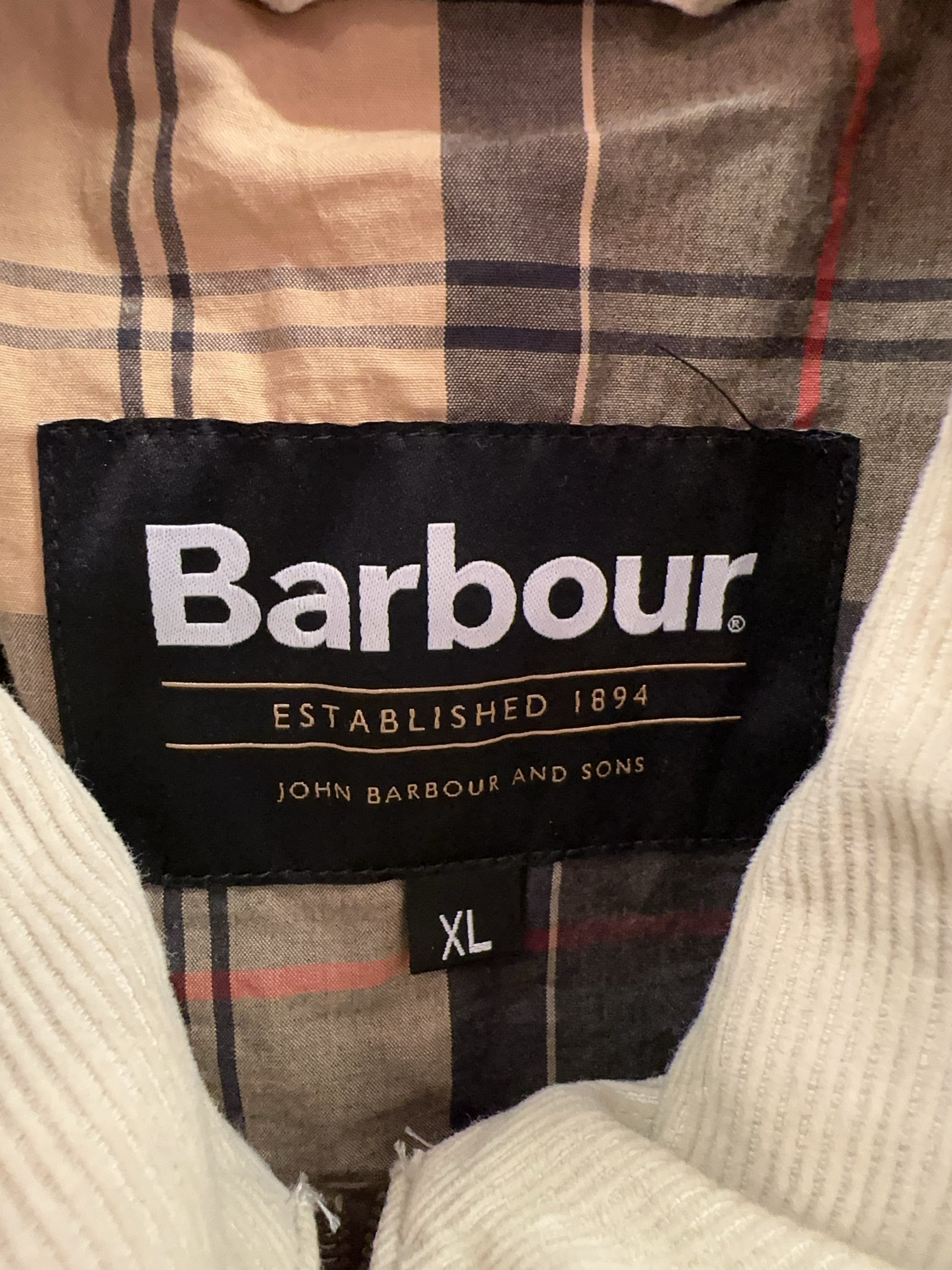 XL - Barbour Beige Lightweight Button-Up Jacket