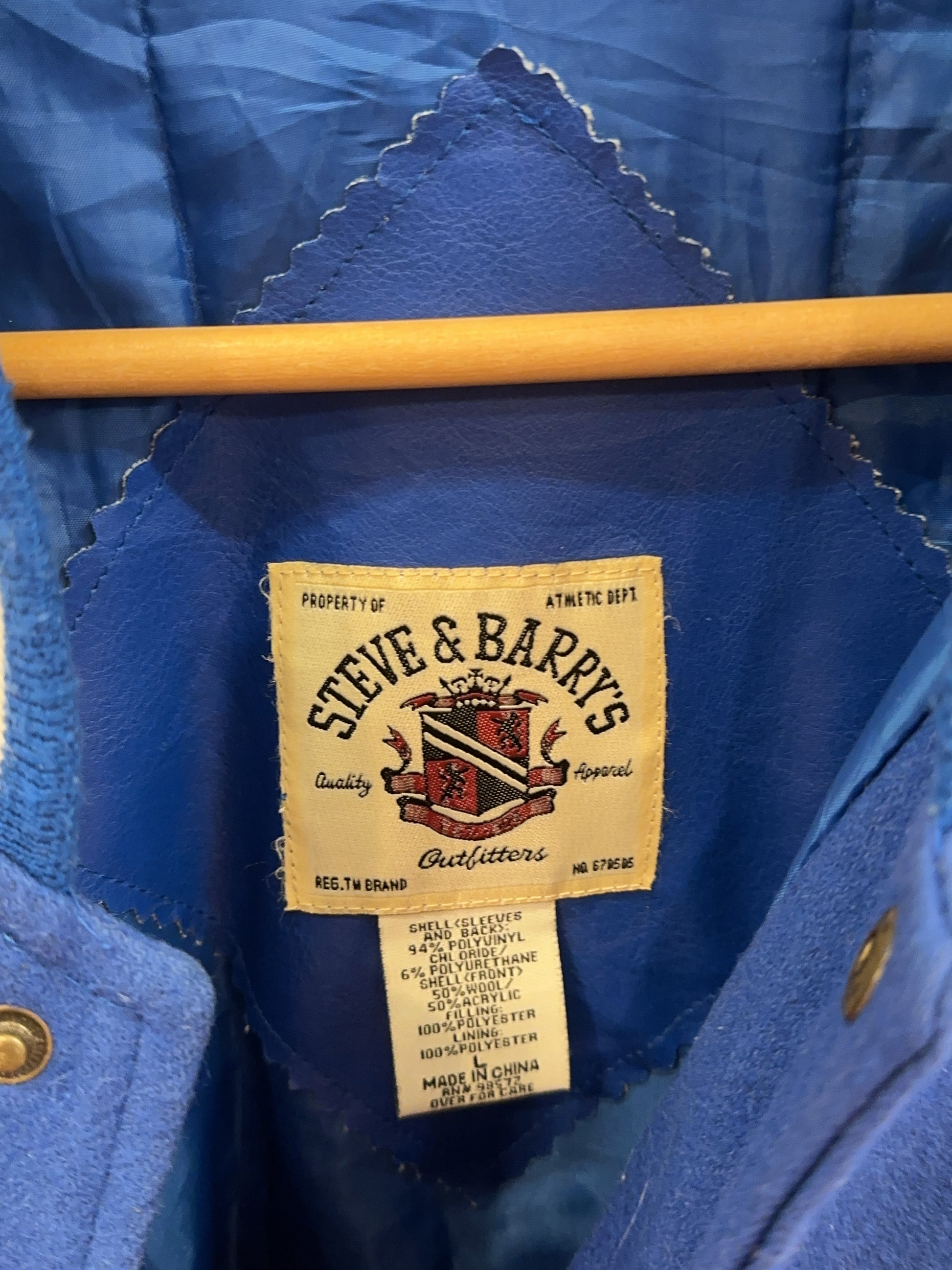 L - Vintage 2000's Seton Hall Pirates Vintage Varsity Steve & Barry's Jacket