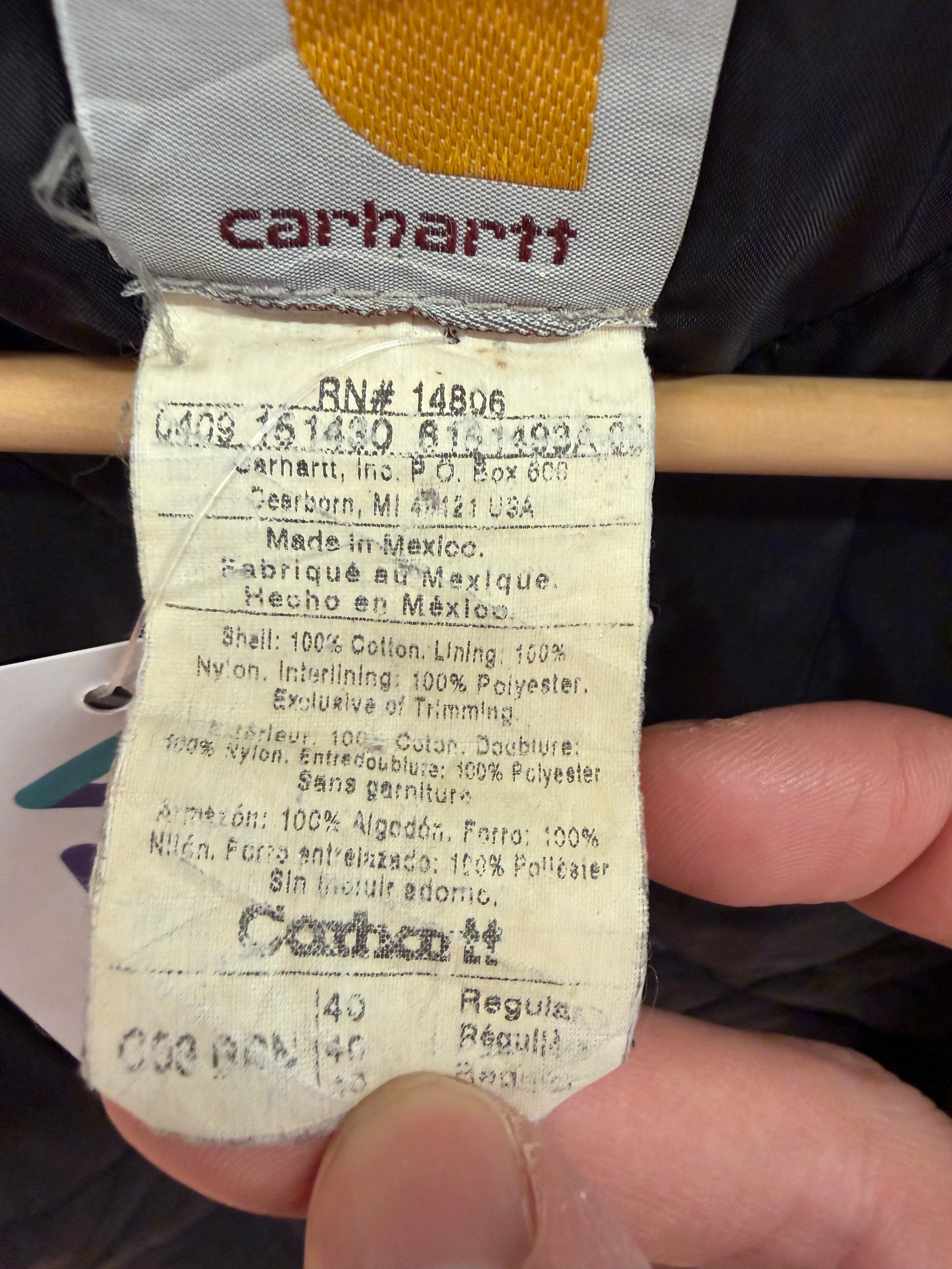 Vintage Carhartt C03 BRN Size 40 Jacket (M)