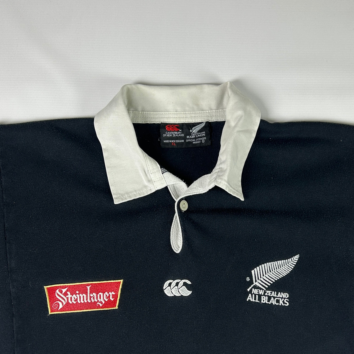 XL - 1994-1996 New Zealand All Blacks Steinlager Rugby Shirt Longsleeve Canterbury