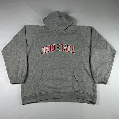 M - 1990's Nike Ohio State Buckeyes Gray Pullover Hoodie