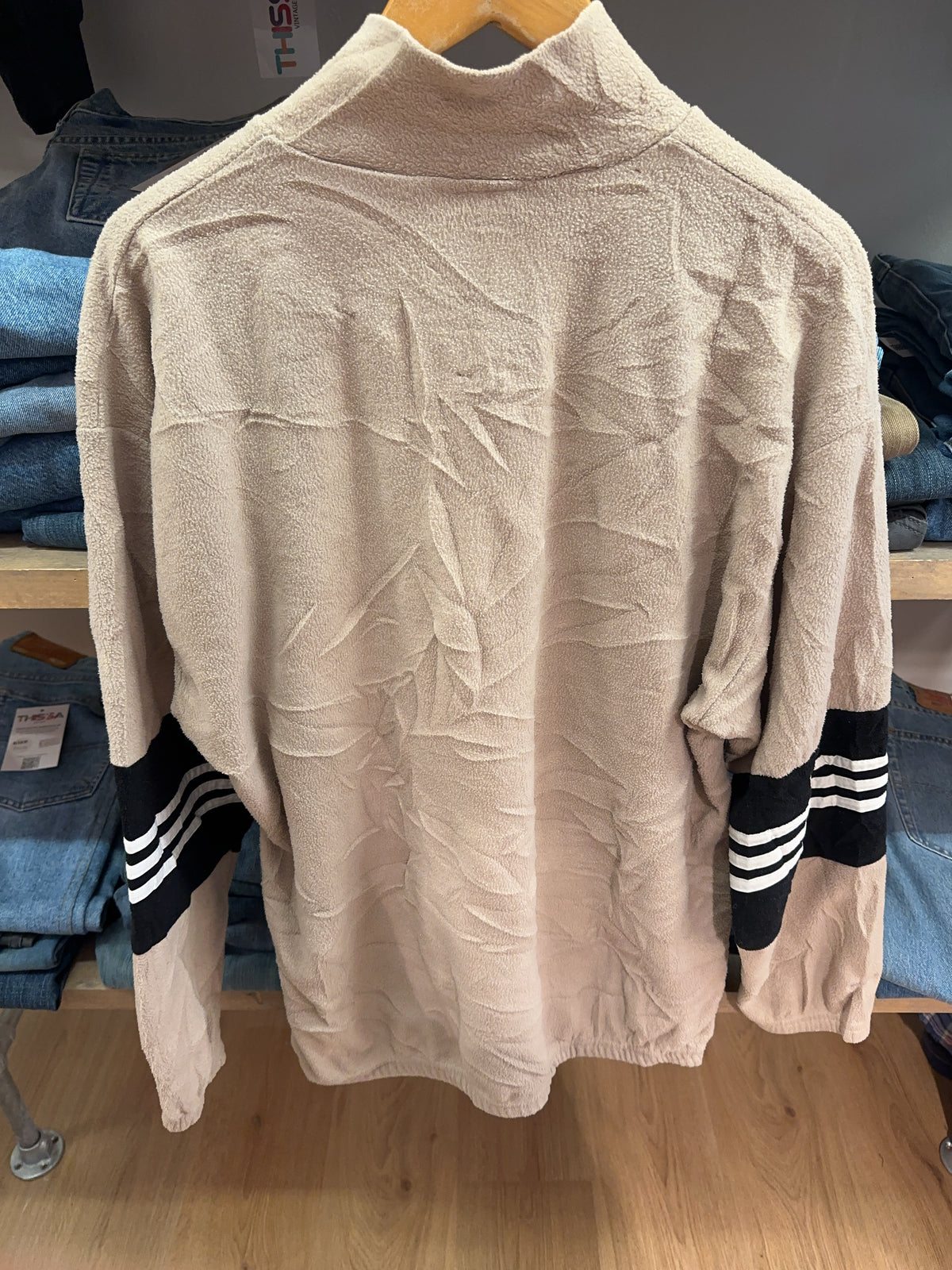 L - Vintage 1990's Adidas Fleece Quarterzip