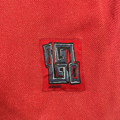 XL - 1990's Adidas Red Black Hooded Pullover Sweatshirt