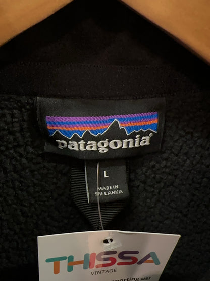 Patagonia Black Full-Zip Fleece Vest Large - L