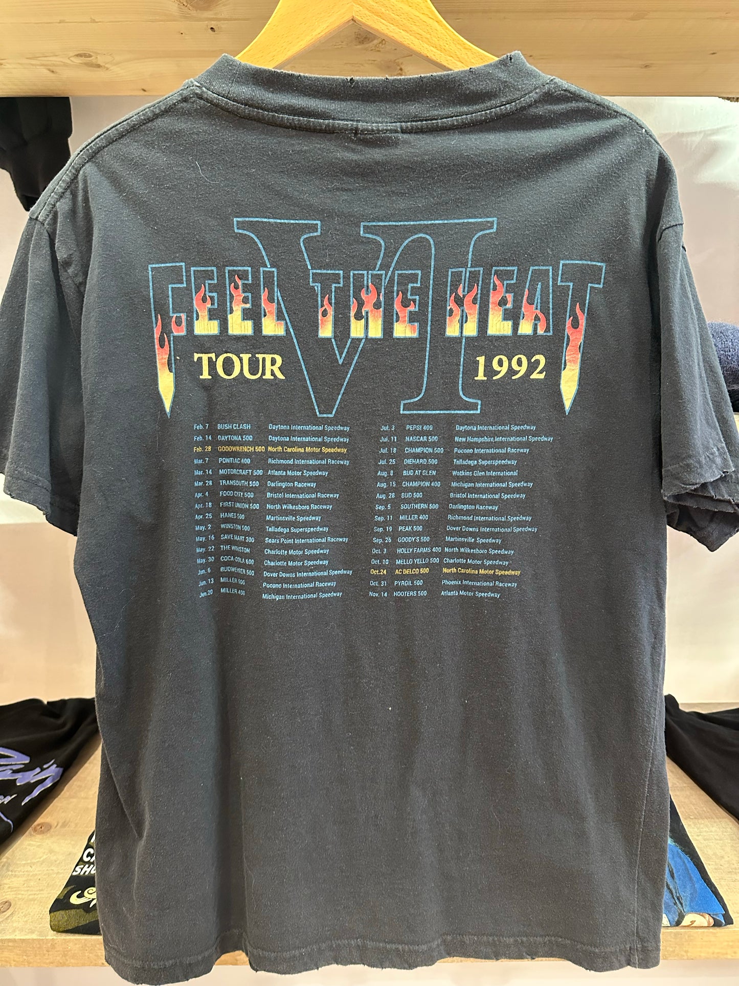 XL - Vintage 1992 Feel The Heat NASCAR No Mercy Tour T-Shirt