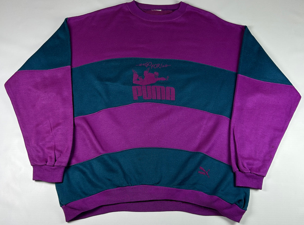 L - Vintage 1990's Puma Go For It Sweatshirt