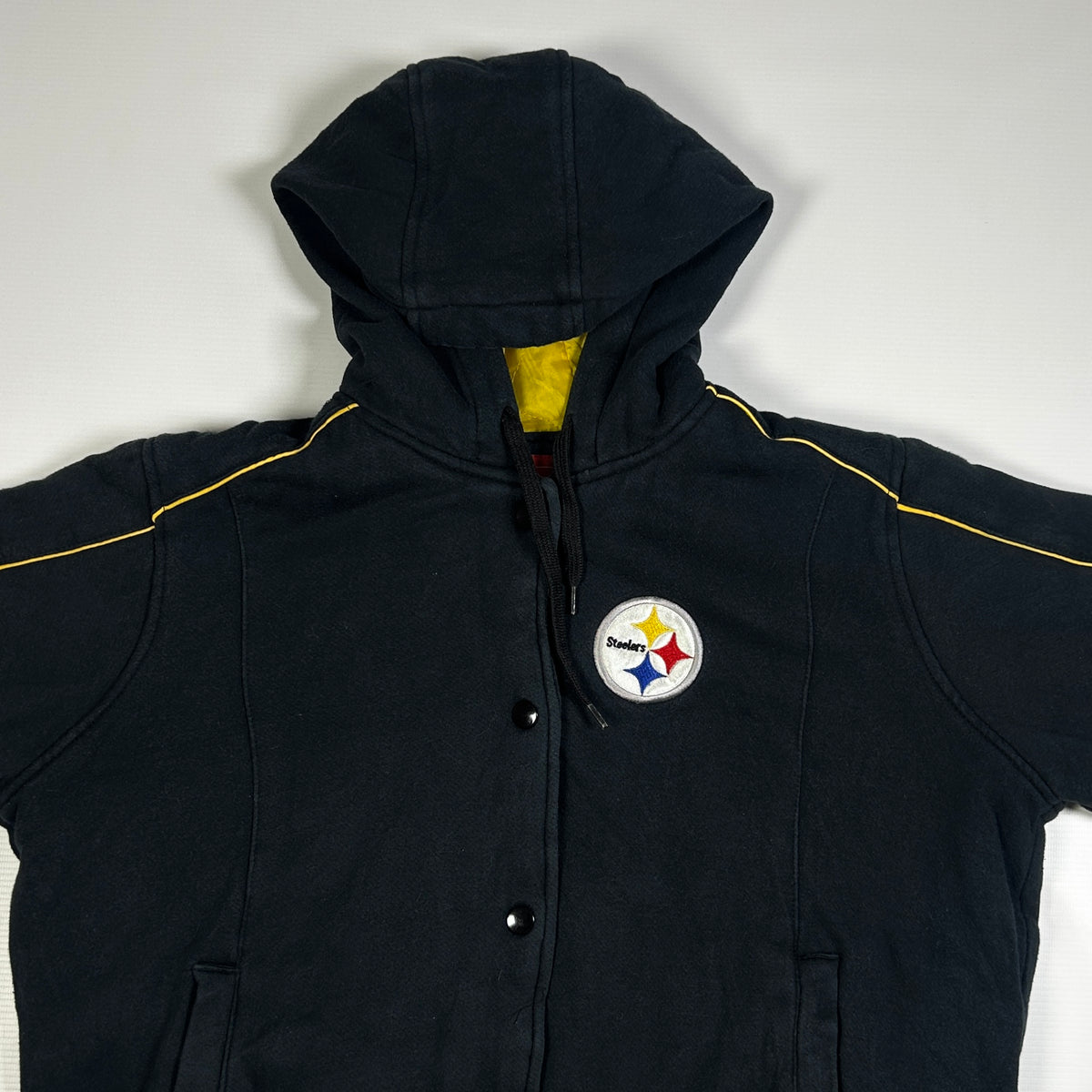 L - 2000's Pittsburgh Steelers NFL Women's Hooded Varsity Jacket