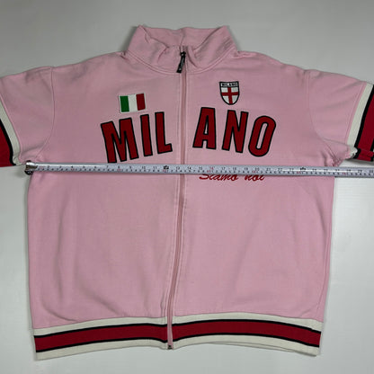 L - Vintage 2000's Pink Milano Zip-Up Track Jacket
