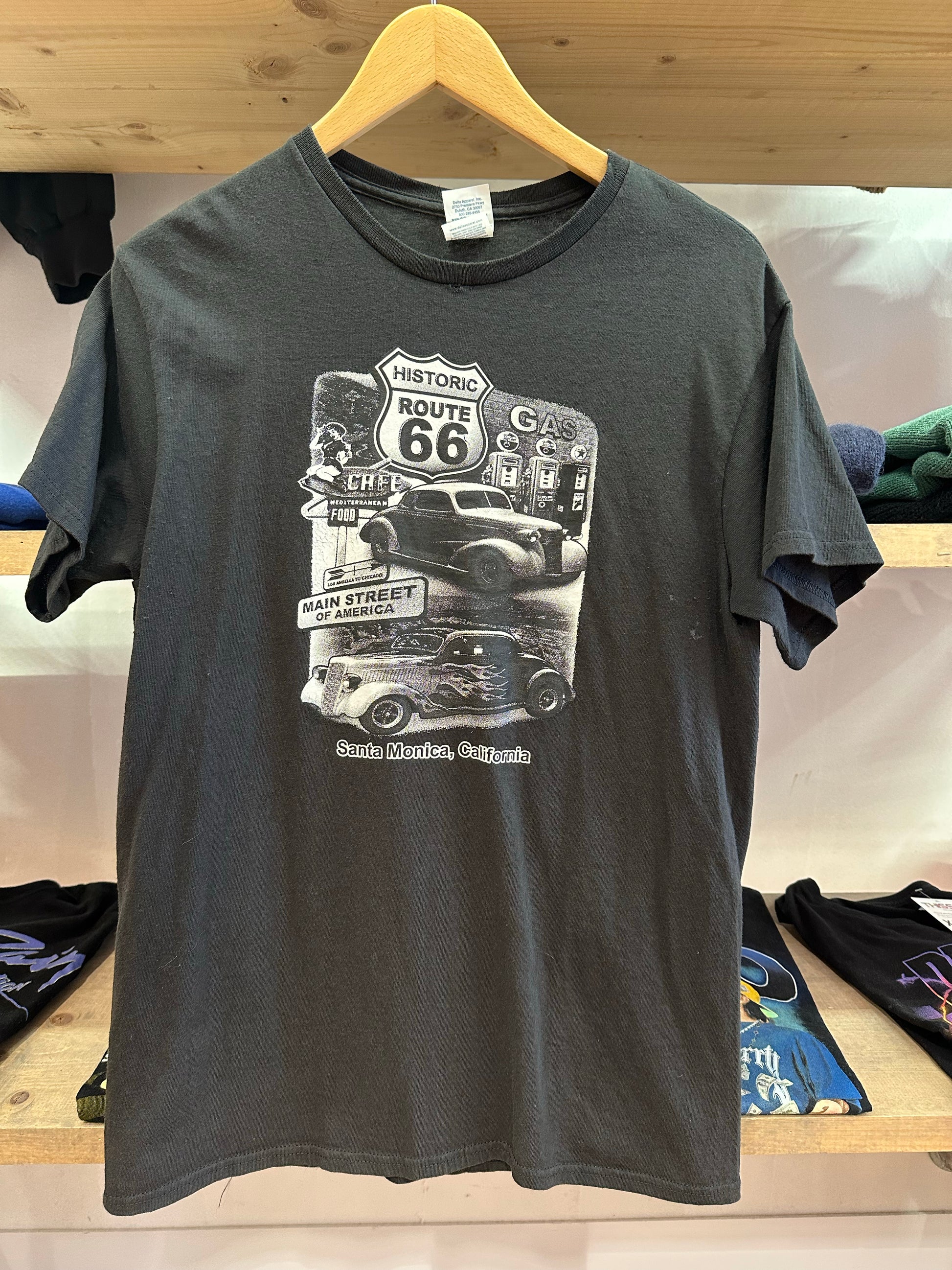 L - Historic Route 66 Santa Monica Graphic T-Shirt