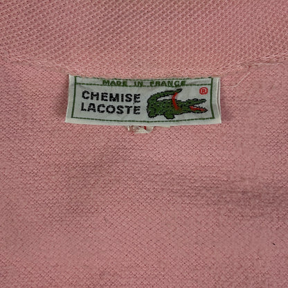 L - 1980's Lacoste Women's Pink Relaxed Fit V-neck Wool Cardigan