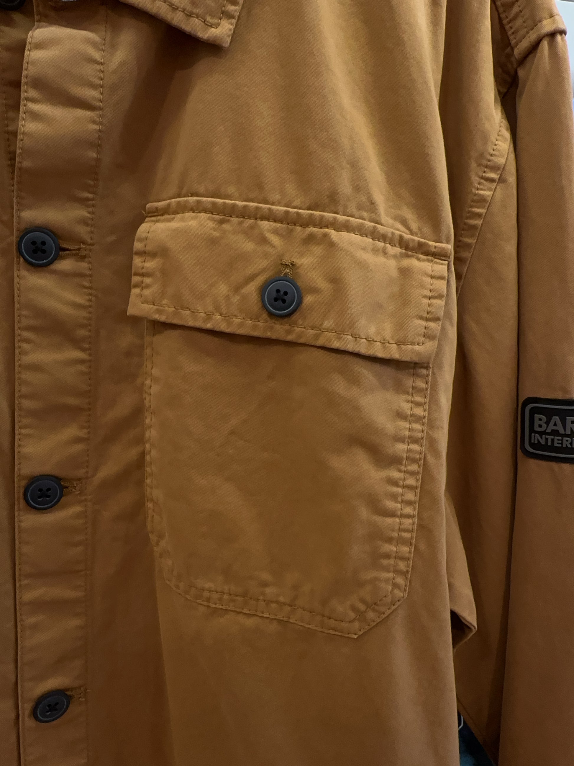 XXL - Barbour International Men's Tan Utility Overshirt Jacket