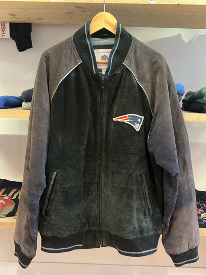 XL - Vintage 1990's New England Patriots NFL Jacket Suede Leather