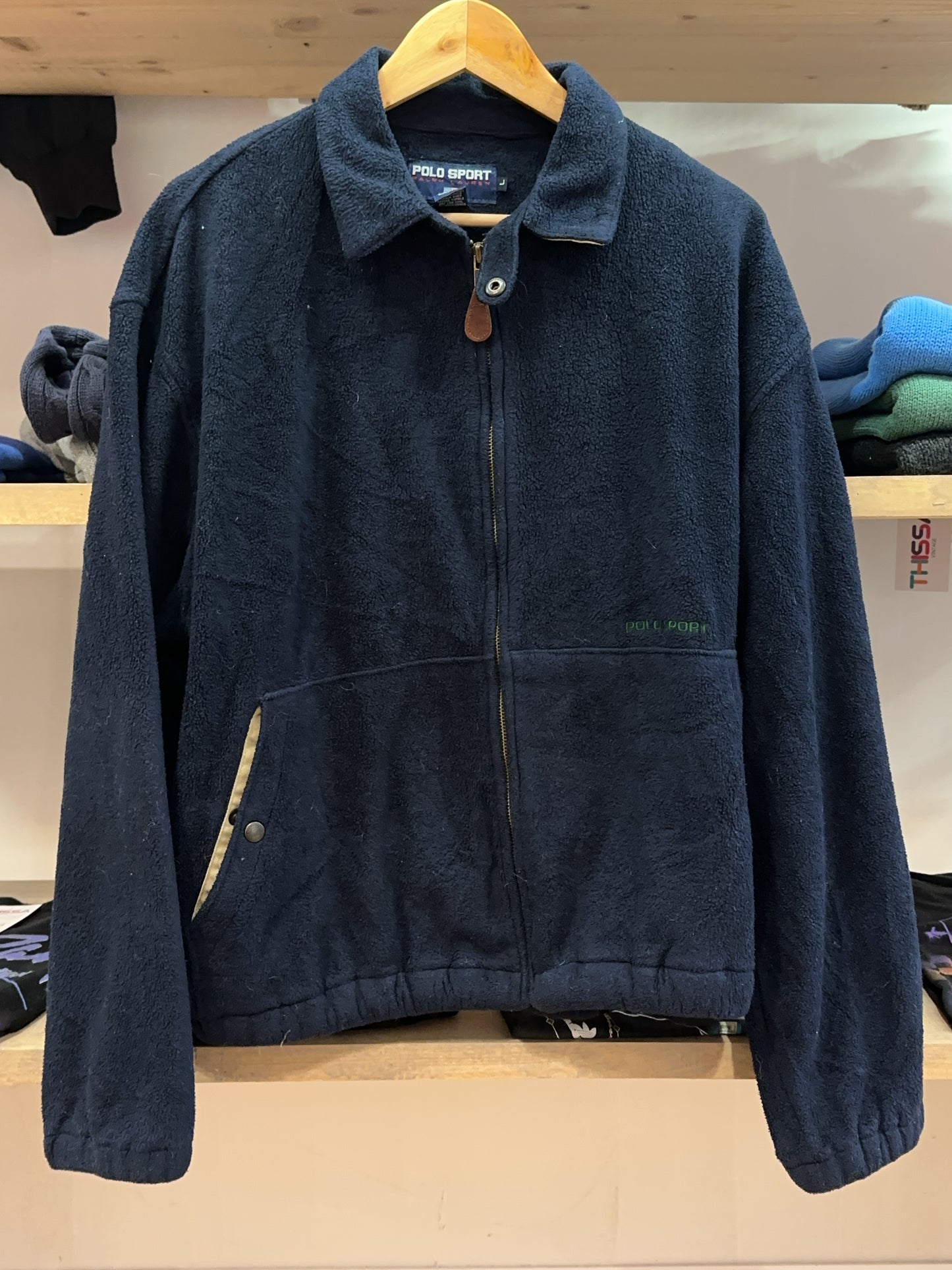 L - Vintage 1990's Ralph Lauren Fleece Harrington Jacket