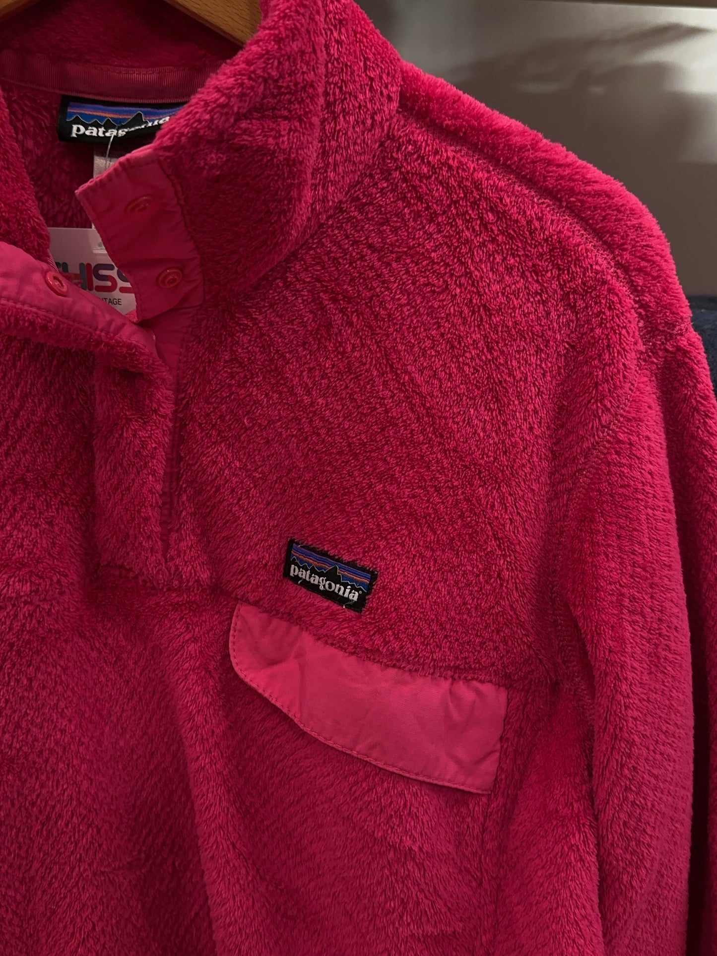 Patagonia Pink Snap-T Fleece Pullover - L