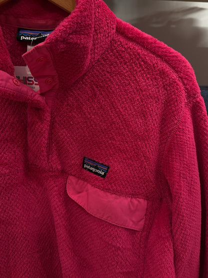 Patagonia Pink Snap-T Fleece Pullover - L