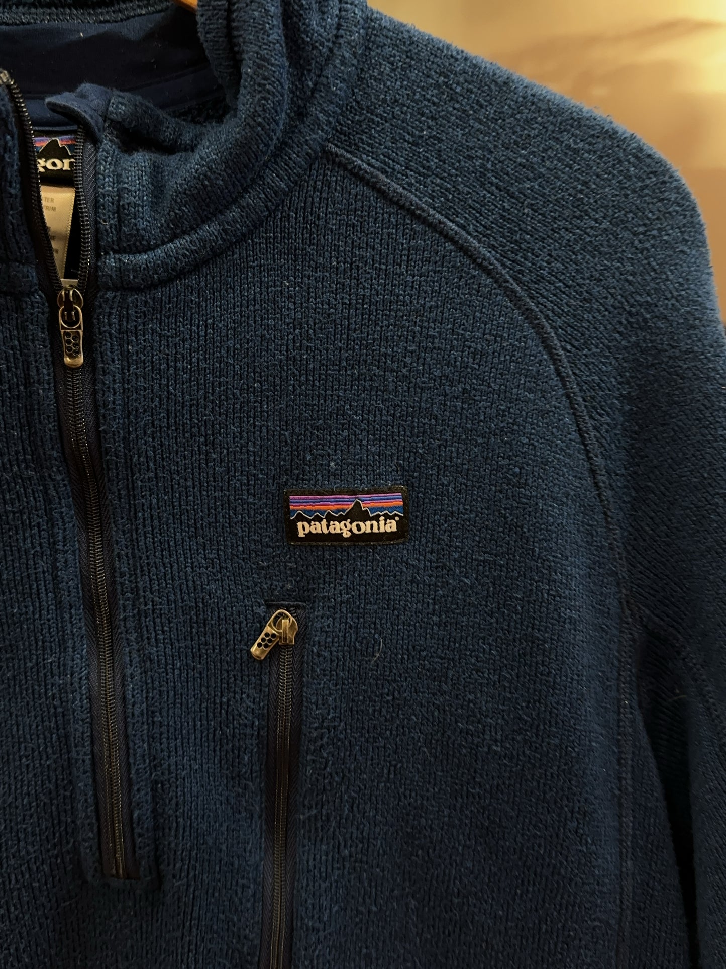 Patagonia Blue Quarter-Zip Fleece Pullover - M