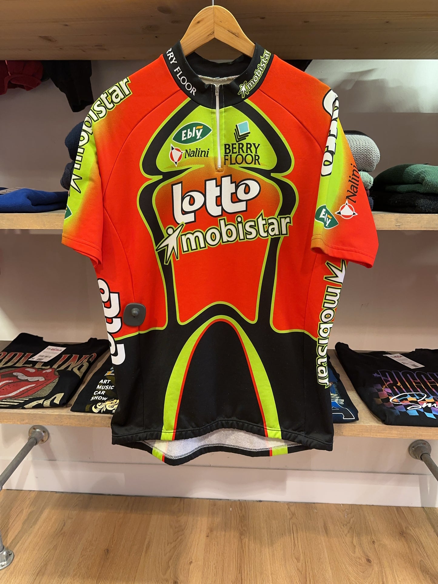 L - 1998 Lotto Mobistar Berry Floor Cycling Jersey