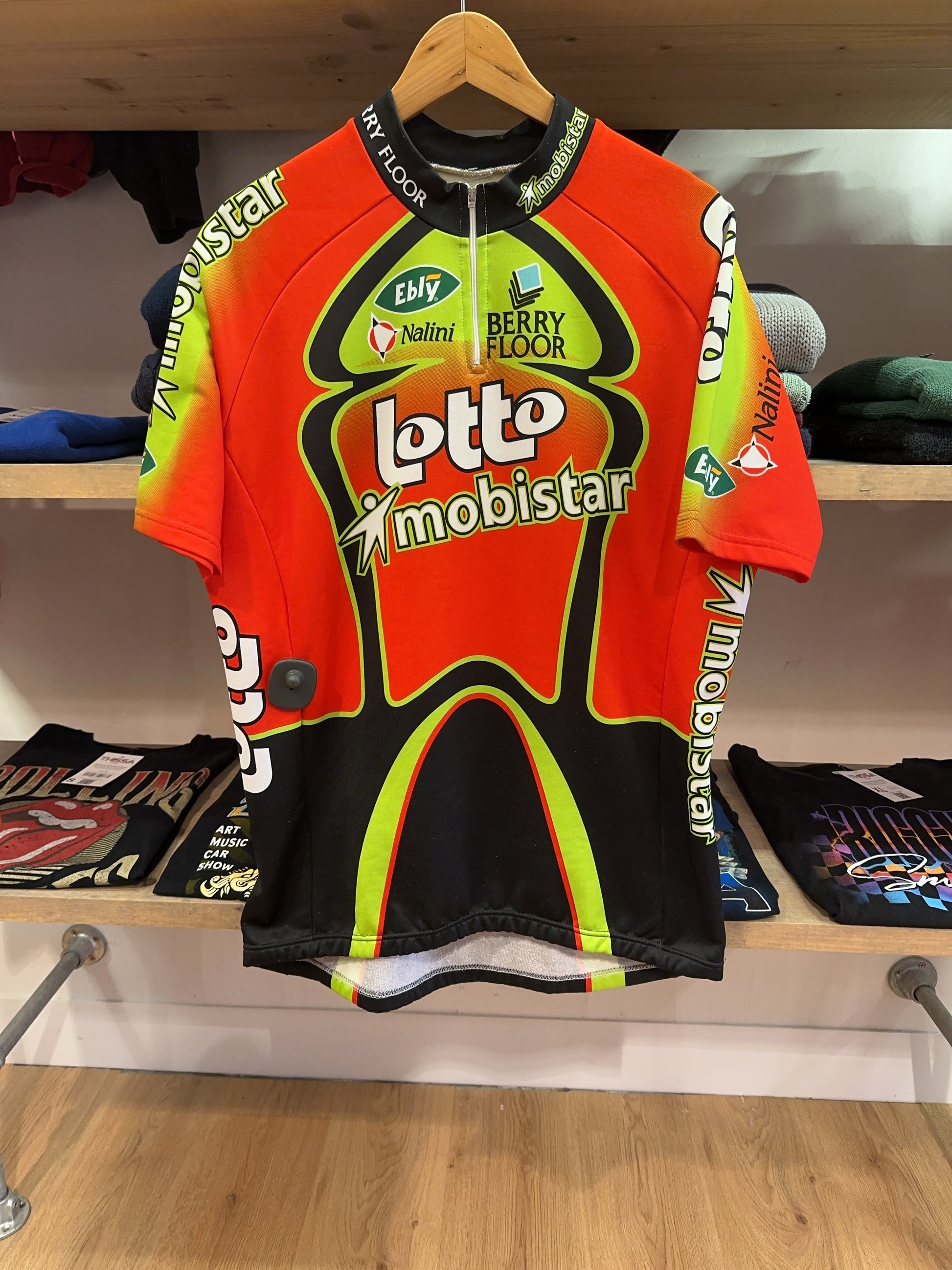 L - 1998 Lotto Mobistar Berry Floor Cycling Jersey