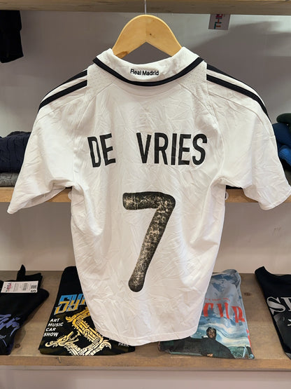 XS - 2008-2009 Real Madrid Adidas Home Football Shirt De Vries 7