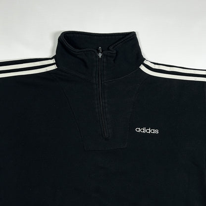 M - Vintage 1990's Adidas Three Stripes Quarterzip