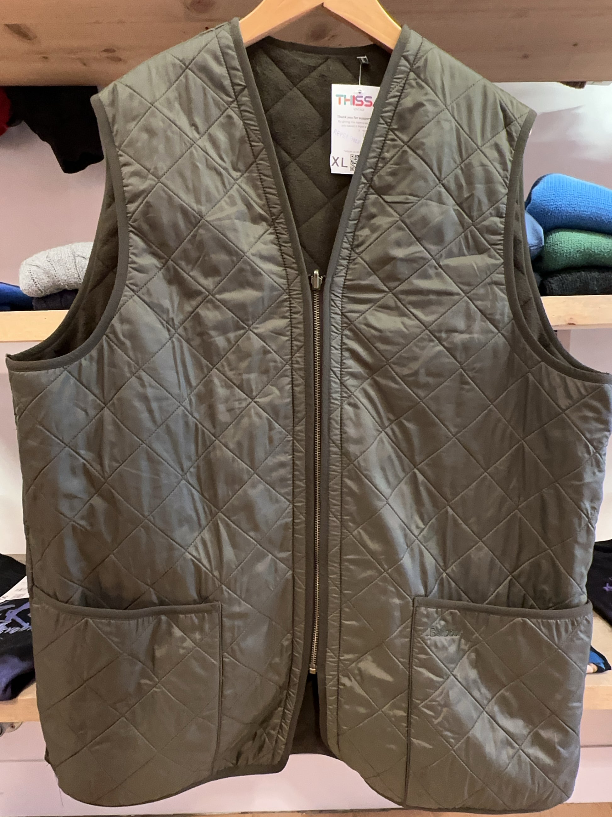 XL - Barbour Reversible Quilted Zip-Up Vest