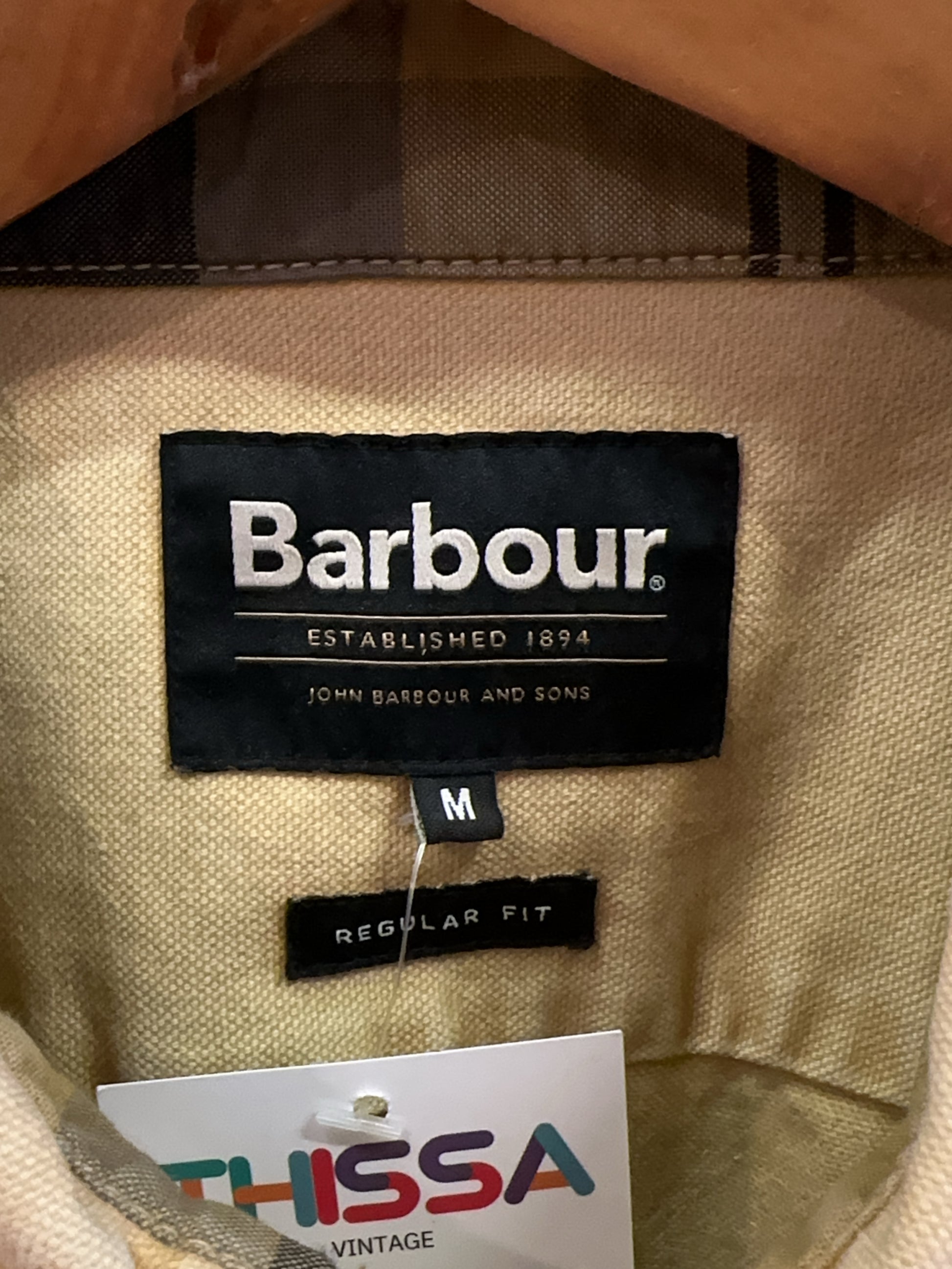 M - Barbour Regular Fit Beige Utility Overshirt Jacket